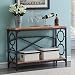 O&K Furniture Entryway Table with Storage Shelf, Rustic Narrow Sofa Console Table for Living Room, Hallway (Brown Finish)
