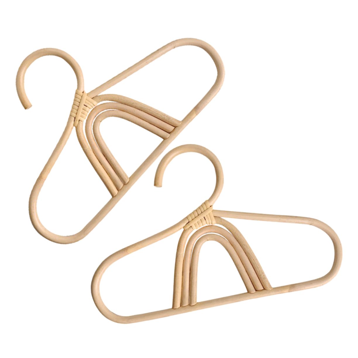 2piezas Perchas De Ratán para Ropa Infantil Decoración De Habitación para Organizadores para Guardería y Bebés