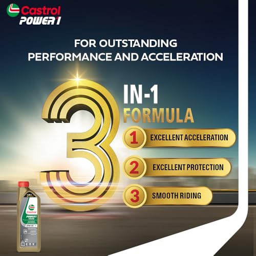 Image of Castrol POWER1 CRUISE 20W-50 4T Synthetic Engine Oil for Bikes | With 3-in-1 Synthetic Technology | Meant for High Performance Bikes | BS VI Ready |1.2 L