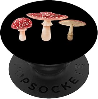 Pink Red Button Crimini Portobello Flat Mushrooms Fungi PopSockets Swappable PopGrip