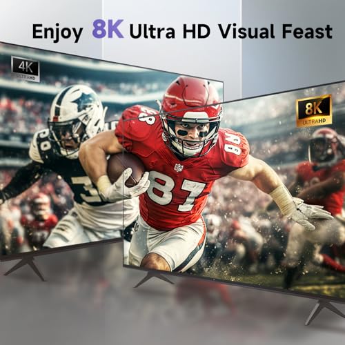 HDMI Switch 2 in 1 Out, 8K@60Hz 4K@120Hz, Aluminum HDMI 2.1 Switcher, Supports VRR HDR10+ Dolby Vision 48Gbps HDMI Splitter, Perfect for Gaming, PS5, Xbox, Roku, Fire Stick(Black) by Vodi Mosa - Image 4