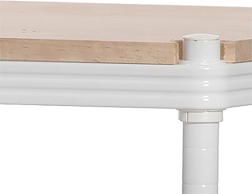 Miniatura 8 de Design Ideas MeshWorks - Estantería de metal resistente con parte superior de madera, capacidad de 440 libras por estante, ideal para almacenamiento