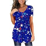 Womens Summer Tops Dressy Casual 2023 Spring Women Blouses for Work 3/4 Sleeve Tshirts Shirts Graphi