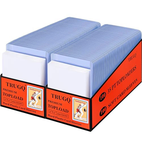 TRUGQ 400 Card Sleeves Top Loads for Cards,3