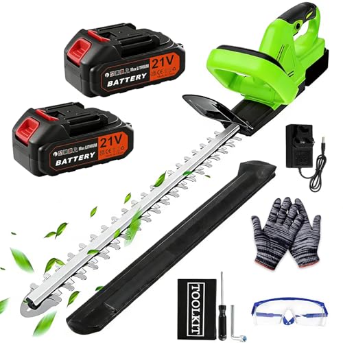 Cordless Hedge Trimmer for Makita Battery,850W Cordless Hedge Cutter Electric Hedge Trimmers with Battery and Charger,51cm Cutting Blade,Lightweight Hedge Cutters for Garden,Shrubs and Plants