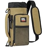 KEMIMOTO Water Bottle Holder Bag, Water Bottle Carrier with Adjustable Shoulder Strap, Water Bottle Pouch Holder for Hiking, Camping, Fishing, Compatible with YETI Stanley SLM 32 oz, 40 oz, 64 oz