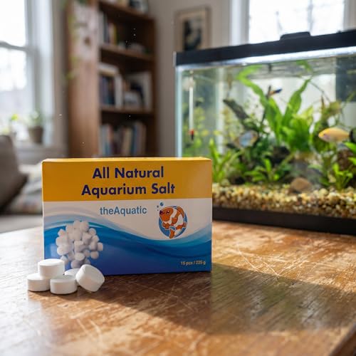 Image of Premium Aquarium Salt, Aquarium Salt Freshwater Tablets for Aquarium Water Treatments Essential Supplies (15 Tablets)