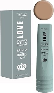 Base Líquida Alta Cobertura Max Love - Rainha Das Bases 12 Horas - Efeito Matte - Cor 604 - Maquiagem Base Duradoura