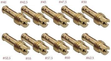 Moostore 10pcs 8 Bleed Holes Pilot Jet for MIKUNI VM/TM/TMX Carburetor 40-62.5