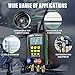 Digital Manifold Gauge Set Air Conditioning/Refrigerator Digital HVAC Gauges Double Pressure&Temp Test Air Conditioning Tools & Equipment Manifold HVAC with Tricolor Hose, 2 Pairs of Test Clamps