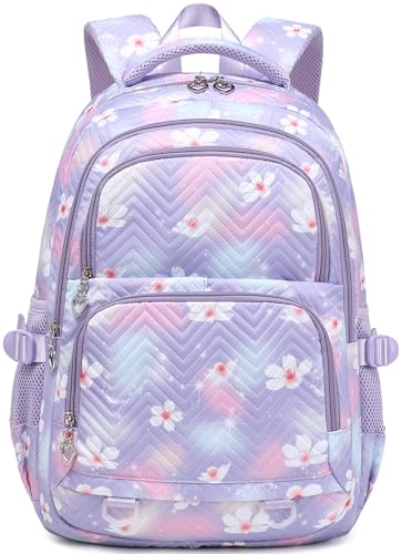Joyfulife Lightweight Water Resistant Daisy Backpack for Girls Backpack Primary Elementary Students School Bags Teen Kids Bookbags