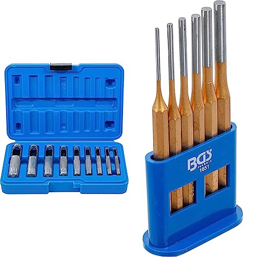 BGS 565 | Juego de sacabocados | 3-12 mm | 9 piezas & 1651 | Juego de botadores | 150 mm | 3-8 mm | 6 piezas