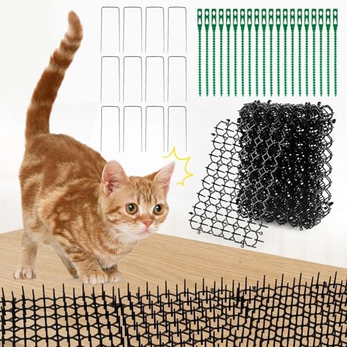 12 Stücke Dornengitter Gegen Katzen, 20x15cm Katzenabwehr Matte mit