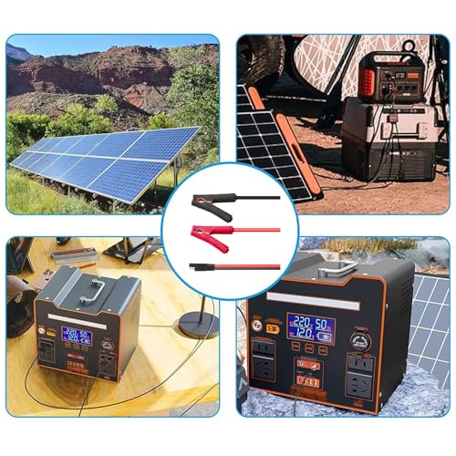 AYECEHI Adaptador SAE 10AWG para cabo conector de clipes jacaré, clipe jacaré de bateria para cabo c