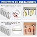 MIKEDE Strong Magnets Bar, 70LB Neodymium Rare Earth Magnet Heavy Duty, 12 Pack Rectangular Magnets with Countersunk Hole and Steel Capsule, Mounting Magnets Strips for Home, Garage - 60x13.5x5mm