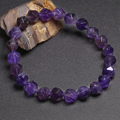 Bracelet améthyste naturelle d'exception en jadéite véritable