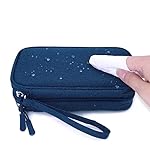 eYistar Diabetic Supplies Travel Case Organizer for Test Strips, Lancets, Needles, Lancing Device, Glucose Meter, Alcohol Wipes, Insulin Pens, Syringes, Diabetes Testing Kit Storage Bag (Blue)