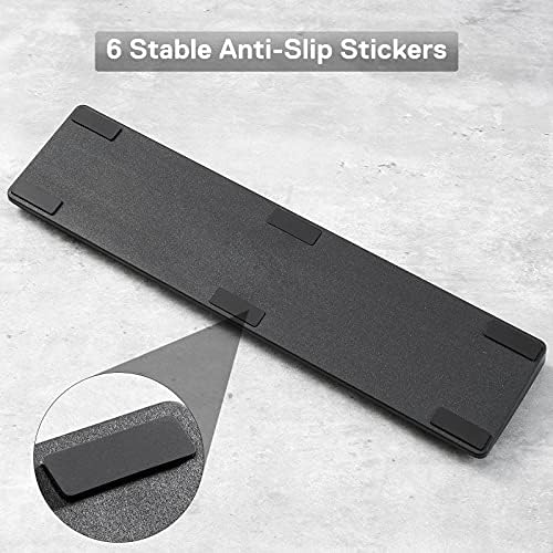 Redragon P035 Meteor S Computer Keyboard Wrist Rest Pad, Ergonomic Soft Memory Foam Wrist Rest w/Anti-Slip Rubber Base, 60% 61 Keys Compact Size 11.38 x 2.87 in, 0.78 inch (20mm) Height, Black