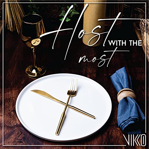 Vikko Dinner Plate, Set Of 6 White Plates, Bone China, Stackable 10 Inch Dinner Plates, Dishwasher Safe #TOP3