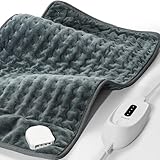 Heating Pad for Back Pain and Period Cramps, FSA HSA Eligible, 12'x 24' Large Electric Heating Pad for Cramps, Muscle Aches, Arthritis, Shoulder, 2H Auto Shut Off, Machine Washable, Moist and Dry