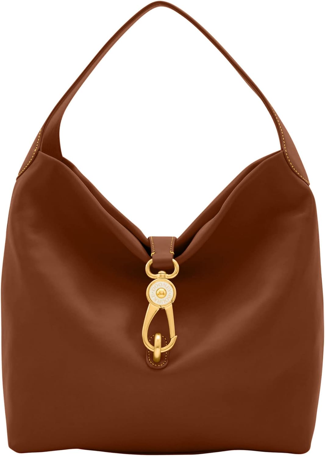 Dooney & Bourke Handbag, Florentine Logo Lock Shoulder Bag - Chestnut
