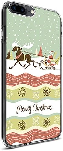 Slim Protective Case for iPhone 8 Plus/iPhone 7 Plus 5.5 Inch Happy Santa Claus