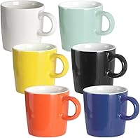Vista 12 de homEdge Mini Taza de Espresso de Porcelana, 4 Onzas / 120 ml Pequeñas Tazas de Café Cerámicas Demitasse para Espresso, Té - Juego de 6, Turquesa
