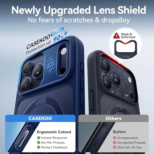 Image of CASEKOO Ultra-Magnetic Stand for iPhone 17 Pro Case, Shockproof Slim, Blue