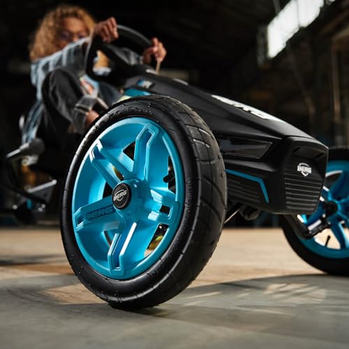 BERG Pedal Kart Rally APX Blue | Children\'s Vehicle, Pedal Kart with Adjustable seat, with Freewheel, Children\'s Toys Suitable for Children Aged 4-12 Years
