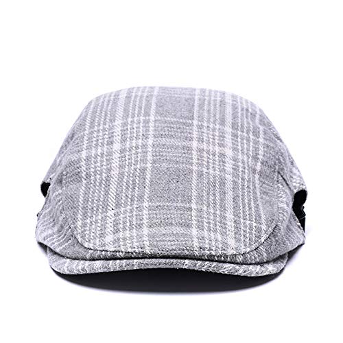 Image of Quanhaigou Unisex Denim Newsboy Hats Flat Ivy Gatsby Cabbie Driving Berets Hat Cotton Dad Cap for Men Women