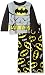 DC Comics Boys' Big Boys' Batman 2-Piece Fleece Pajama Set, Black, 8