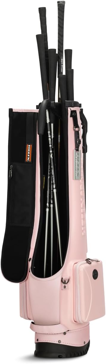 HELIX Armor Collection Lightweight Sunday Golf Stand Bag - Inverted Club Storage Design & Built-in Dual Wheels for Easy Rolling