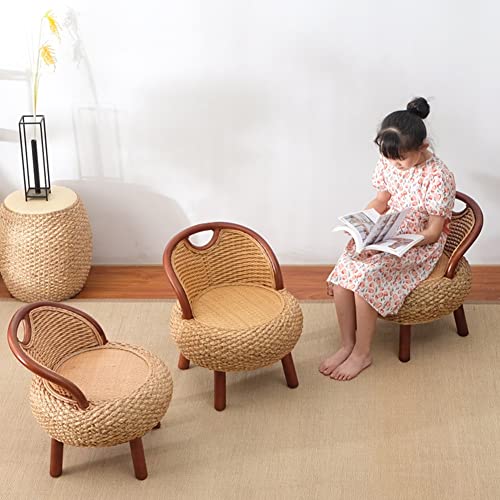 Tabouret ottoman en rotin tressé à la main, l'esprit de nature et de sérénité chez vous