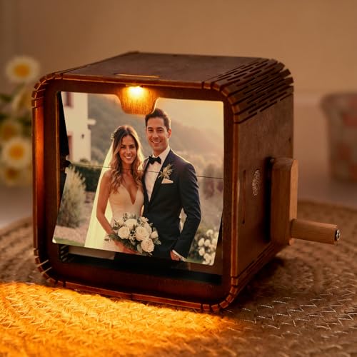 Album Fotos Personalizado Album de Fotos con Manivela Luz Led Marco de Libro de Fotos Personalizado Máquina de Animación Personalizada Regalos Personalizados para Mujer Hombre