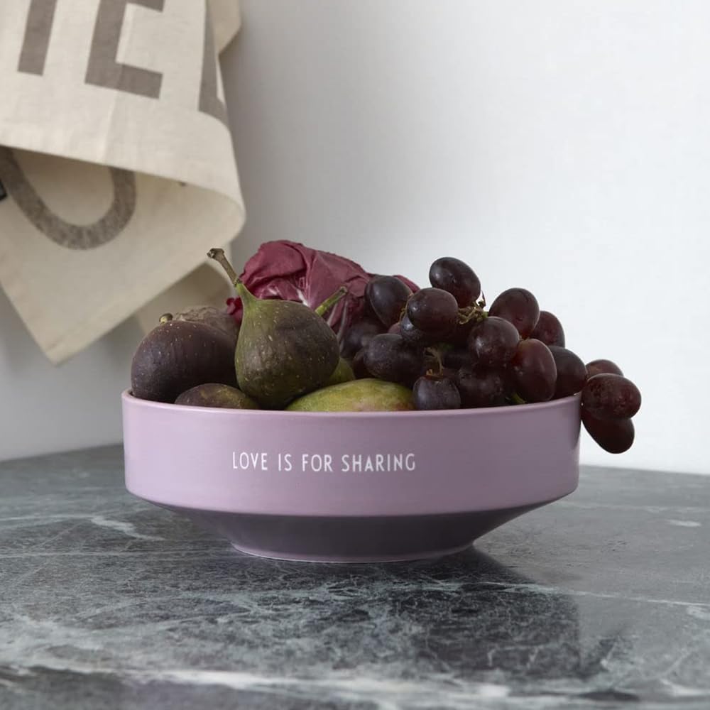 Design Letters Snack Schale Lavendel 1200 Ml | Porzellan Snackschale für Weihnachtsdeko, Weihnachtsdeko Tisch, Weihnachtsgeschenke Kleinigkeiten | Salatschüssel, Müslischalen, Rührschüssel, Bowl