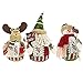 Produktbild Tenrany Home Weihnachten Puppen Anhänger Dekoration, 3Pcs Plüsch Weihnachtsmann Schneemann Rentier Stoffpuppen Flanell Spielzeug für Weihnachtsbaum Dekoration Kinder Geschenk Ornament