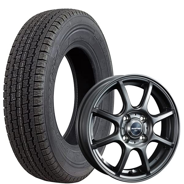 Amazon | スタッドレスタイヤ BS W300 145/80R12+ アルミホイール  