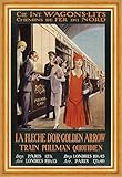  Biller Antik Póster internacional Wagons Lits Train Pulman Quotidien London A3 270 enmarcado