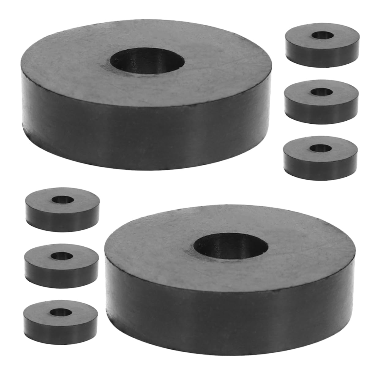 Unomor 8Pcs Rubber Washer Assortment Kit Multi Purpose Vibration Pads Abrasion Resistant Rubber Grommets for Appliances and Machinery