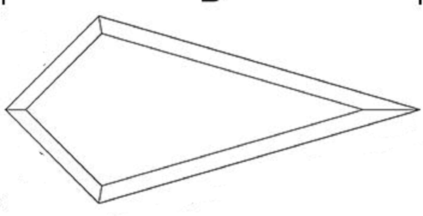 Teardrop Clear Glass Bevel 5 inches Long- Pack of 5 BVT04