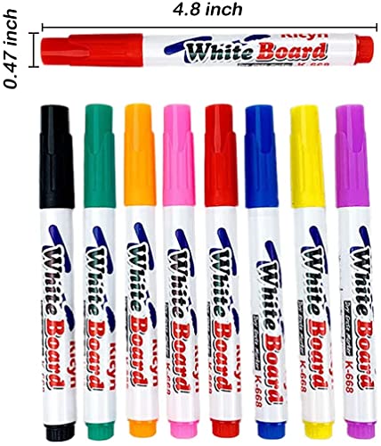 Caneta de pintura de água mágica de 8 peças, canetas de doodle de água, caneta de quadro branco, can