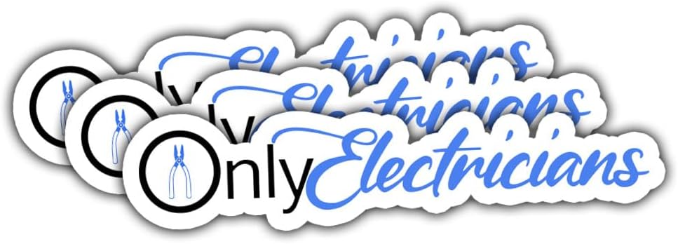 3Pcs Only Electricians Sticker Blue Collar OnlyElectricians Electrician