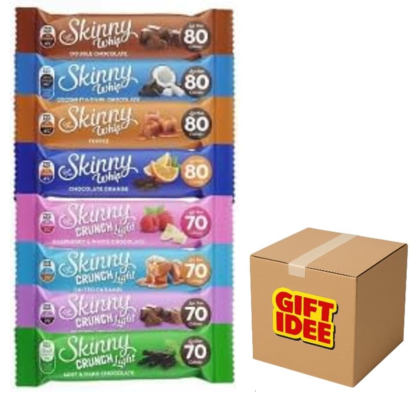 Skinny Bars Mix Bundle 24 High-Fibre Chocolate Bars 471g Assorted Skinny Treats Perfect Sweet Hamper from Gift idee