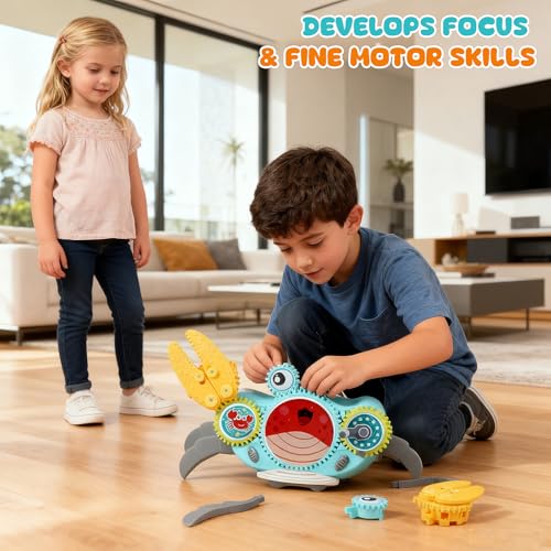 image for control future Crawling Crab Gear Set Toy - Tummy Time Musical Crab To