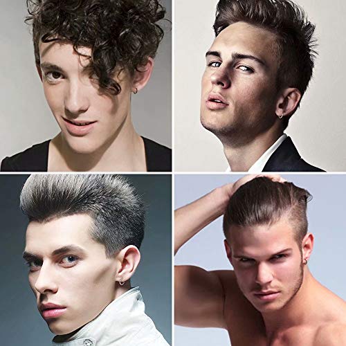 Hoop Earrings For Men Women, Small Hoop Earrings Mens Earrings Surgical Steel Earrings For Men Women Silver Black Gold Hoop Earrings 20G 10Mm Small Hoop Earrings For Women Hypoallergenic Earrings Set #TOP4