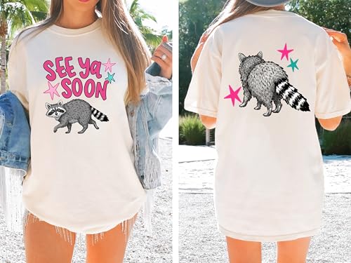See Ya Soon Raccoon Summer, Funny Raccoon Summer Vacation Tee, Trash Panda T-Shirt, Racoon Summer Beach Tee