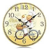 Aplicación Amplia: Diámetro 30 cm. El reloj funciona para cocina, salon, bar, cafetería, pastelería, tienda de postres o restaurante. También puede enviarlo a sus familiares y amigos como un regalo del festival.