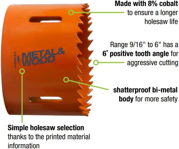 Miniatura 3 de Bahco BAH383052VIP Sierra de taladro bimetálica - 2-116 pulgadas de diámetro  2.047 in de diámetro