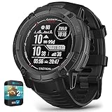 Garmin 010-02805-13 Instinct 2X Solar Rugged GPS Smartwatch Tactical Edition Black Bundle with 2 YR CPS Enhanced Protection Pack