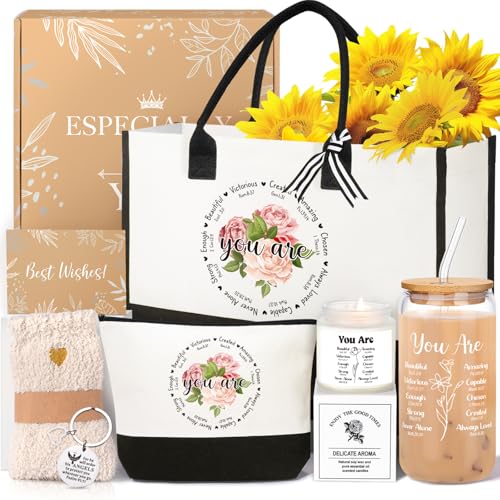 Sac fourre-tout en toile grand format et panier cadeau d'anniversaire pour femme